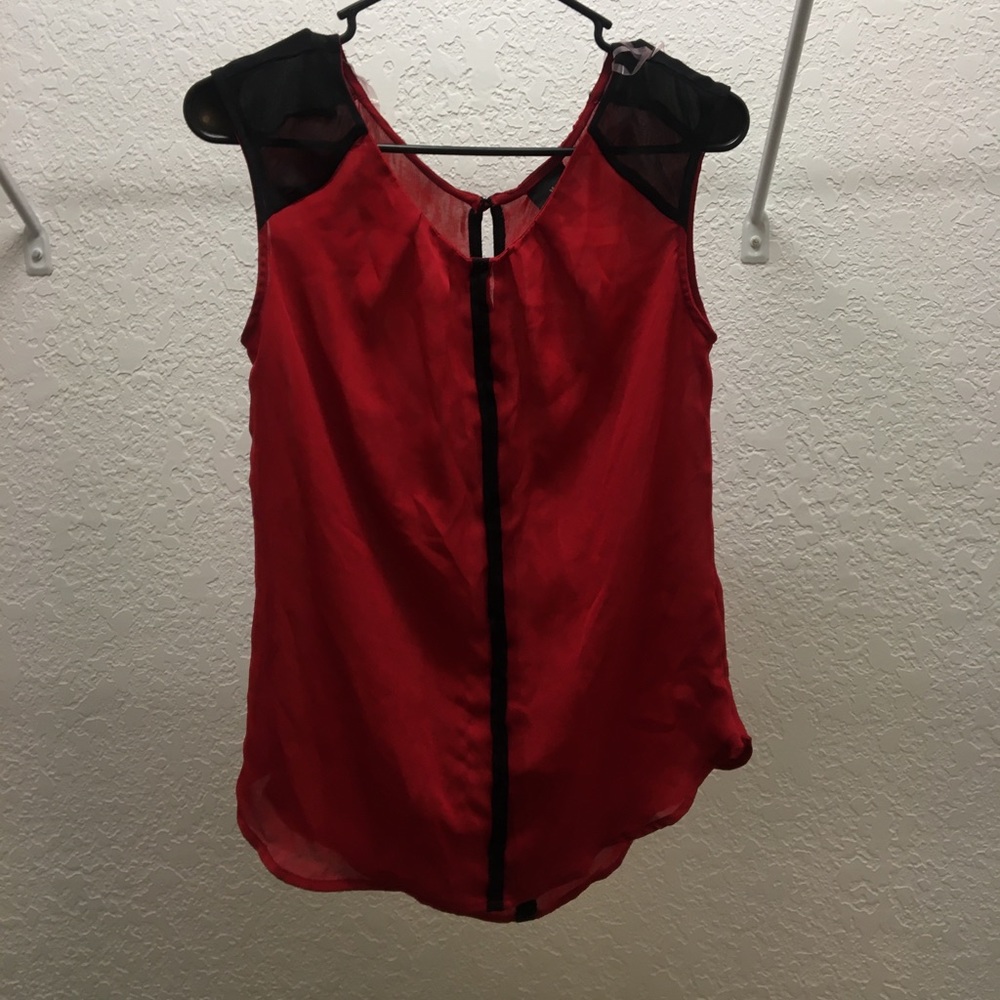 Red and black blouse
